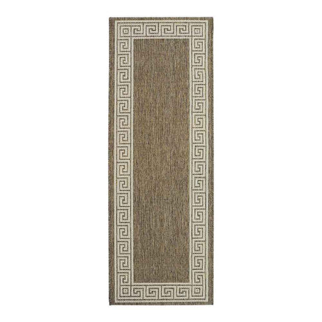 Alfombra Dover 60 cm x 180 cm de Hogar Capucciono con Espirales Cafes y Blancos - Tapetes y Alfombras | Bylmo