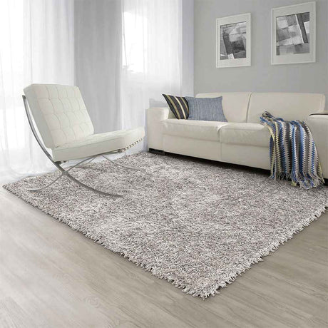 Alfombra Hawai 150 cm x 200 cm de Hogar Gris Claro Peludo - Tapetes y Alfombras | Bylmo