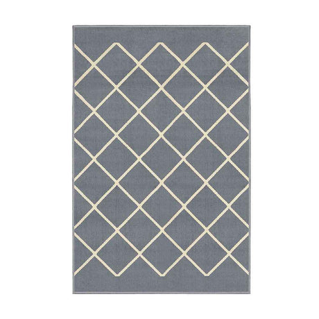 Alfombra Maryland 100 cm x 150 cm de Habitación Gris Oscuro con Rombos - Tapetes y Alfombras | Bylmo