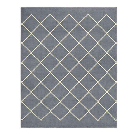 Alfombra Maryland 200 cm x 250 cm de Hogar Gris Oscuro con Rombos - Tapetes y Alfombras | Bylmo