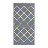 Alfombra Maryland 50 cm x 100 cm de Hogar Gris Oscuro con Rombos - Tapetes y Alfombras | Bylmo
