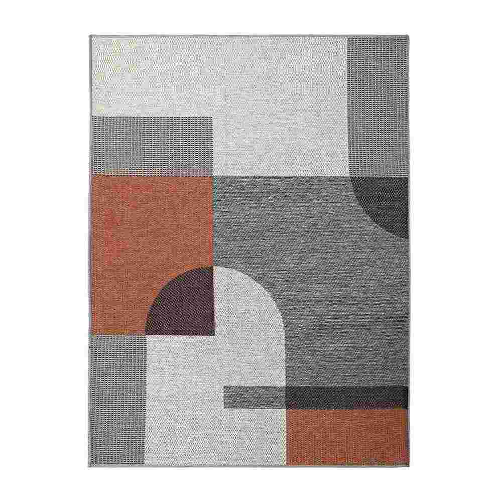 Alfombra Mystic 150 cm x 200 cm de Habitación Naranja con Semicirculos - Tapetes y Alfombras | Bylmo