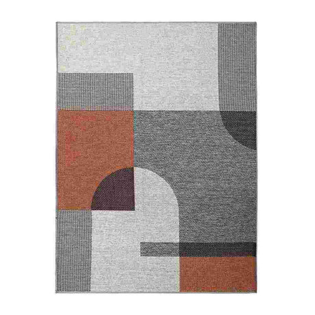 Alfombra Mystic 150 cm x 200 cm de Habitación Naranja con Semicirculos - Tapetes y Alfombras | Bylmo