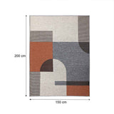 Alfombra Mystic 150 cm x 200 cm de Habitación Naranja con Semicirculos - Tapetes y Alfombras | Bylmo