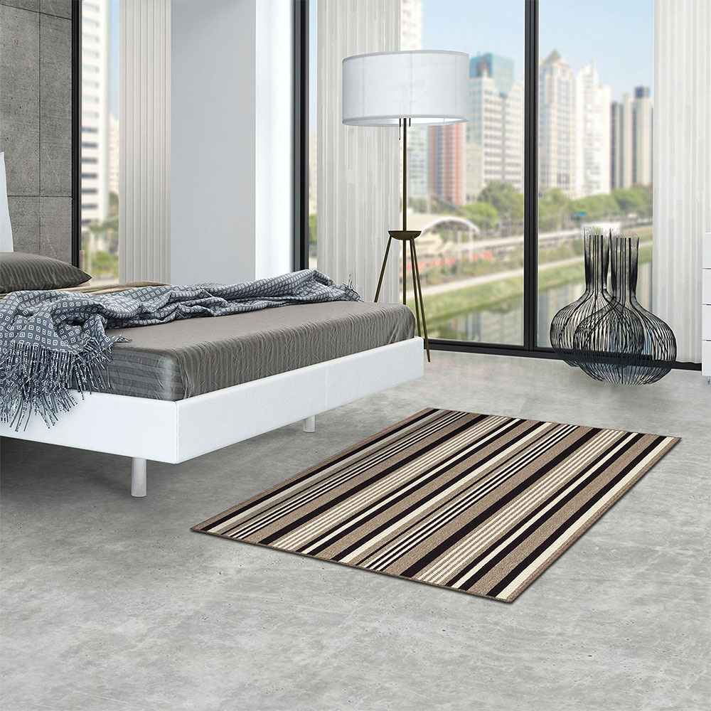 Alfombra Newark 100 cm x 150 cm de Habitación Orla con Lineas - Tapetes y Alfombras | Bylmo