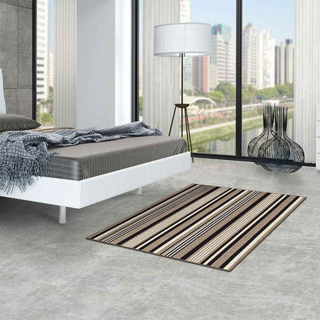 Alfombra Newark 100 cm x 150 cm de Habitación Orla con Lineas - Tapetes y Alfombras | Bylmo
