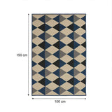 Alfombra Oregon 100 cm x 150 cm de Hogar Beige con Rombos - Tapetes y Alfombras | Bylmo