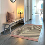 Alfombra Oregon 100 cm x 150 cm de Hogar Cafe Claro con Líneas Negras - Tapetes y Alfombras | Bylmo