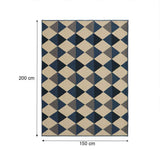 Alfombra Oregon 150 cm x 200 cm de Habitación Beige con Rombos - Tapetes y Alfombras | Bylmo