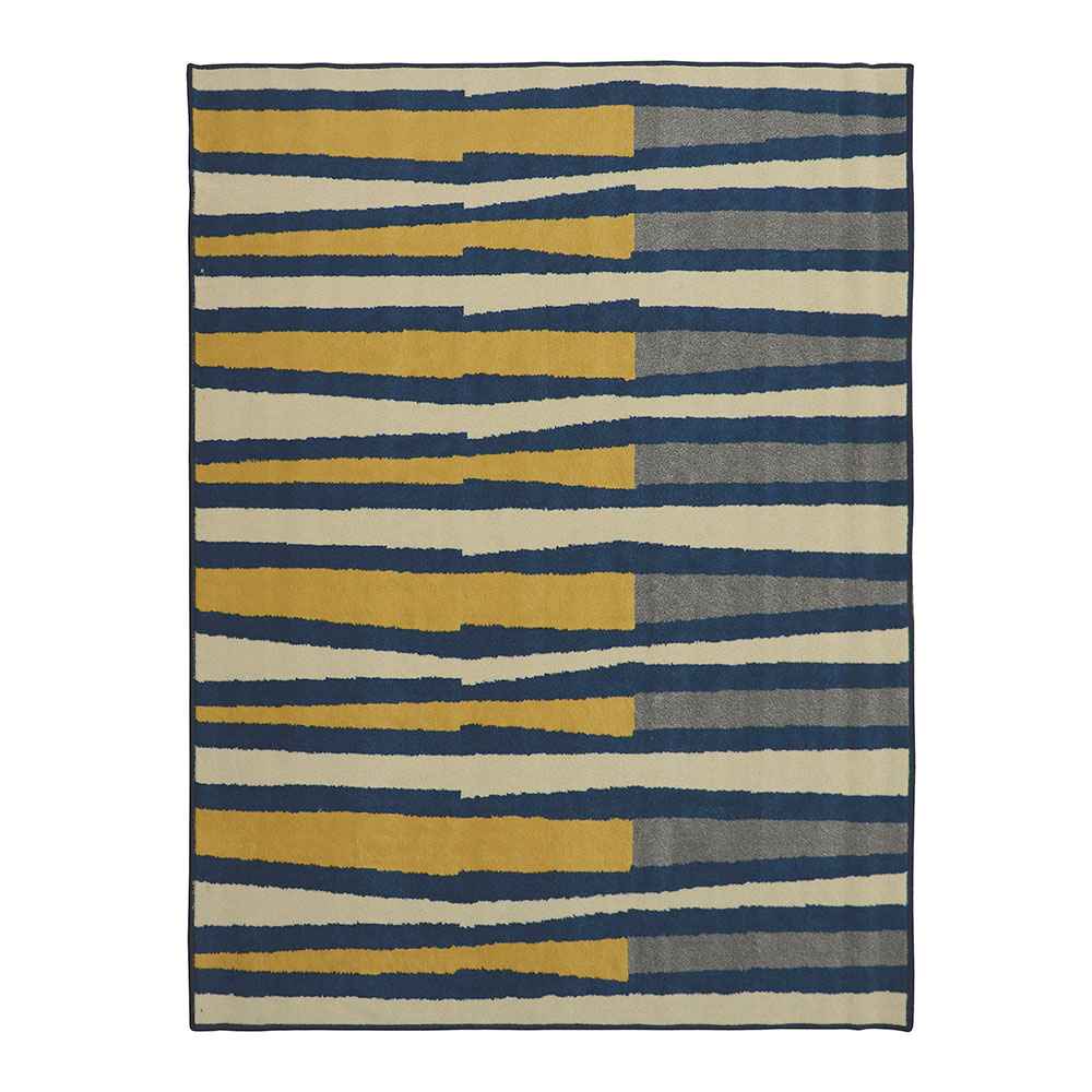 Alfombra Oregon 150 cm x 200 cm de Habitación Mostaza con Figuras - Tapetes y Alfombras | Bylmo