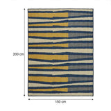 Alfombra Oregon 150 cm x 200 cm de Habitación Mostaza con Figuras - Tapetes y Alfombras | Bylmo