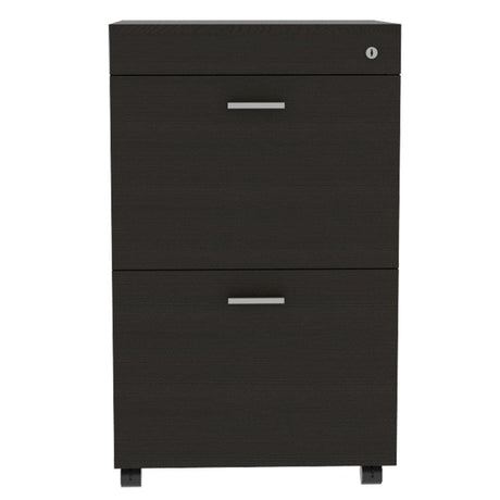 Archivador Wengue 49.5x45cm con Dos Cajones y con Cerradura - Escritorios y Archivadores | Bylmo
