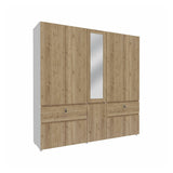 Closet Branco Duna 200x199.9cm con 2 Cajones con 2 Entrepaños con Espejo - Closets | Bylmo