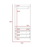 Closet Dreams Duna 80x180cm con 3 Cajones sin Entrepaños - Closets | Bylmo