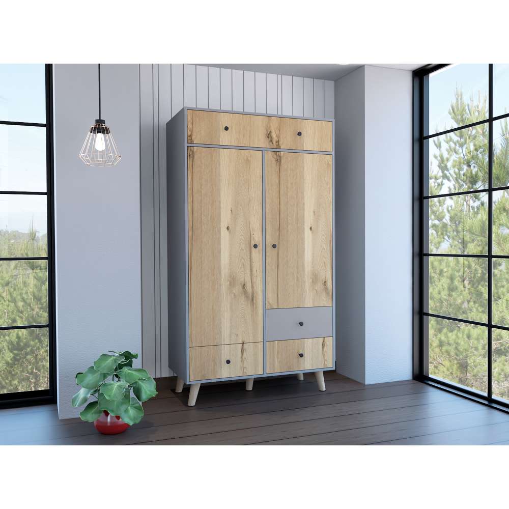 Closet Hamilton Duna 100 cm con Tres Puertas y Tres Cajones - Closets | Bylmo