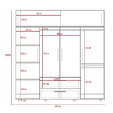Closet Luque Duna y Blanco 200x204cm con 3 Cajones con 3 Entrepaños - Closets | Bylmo