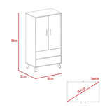 Closet Megan Blanco 80 cm con Dos Puertas y Dos Cajones - Closets | Bylmo