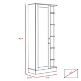 Closet Woman Habano y Miel 70x180.7cm sin Cajones con 9 Entrepaños con Espejo - Closets | Bylmo