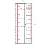 Closet Woman Habano y Miel 70x180.7cm sin Cajones con 9 Entrepaños con Espejo - Closets | Bylmo
