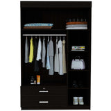 Closet Z Wengue 120x187.5cm con 3 Cajones con 3 Entrepaños - Closets | Bylmo