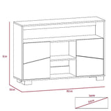 Arrimo Fraktal Habano y Miel 120.3x82cm sin Cajones y con Siete Compartimientos