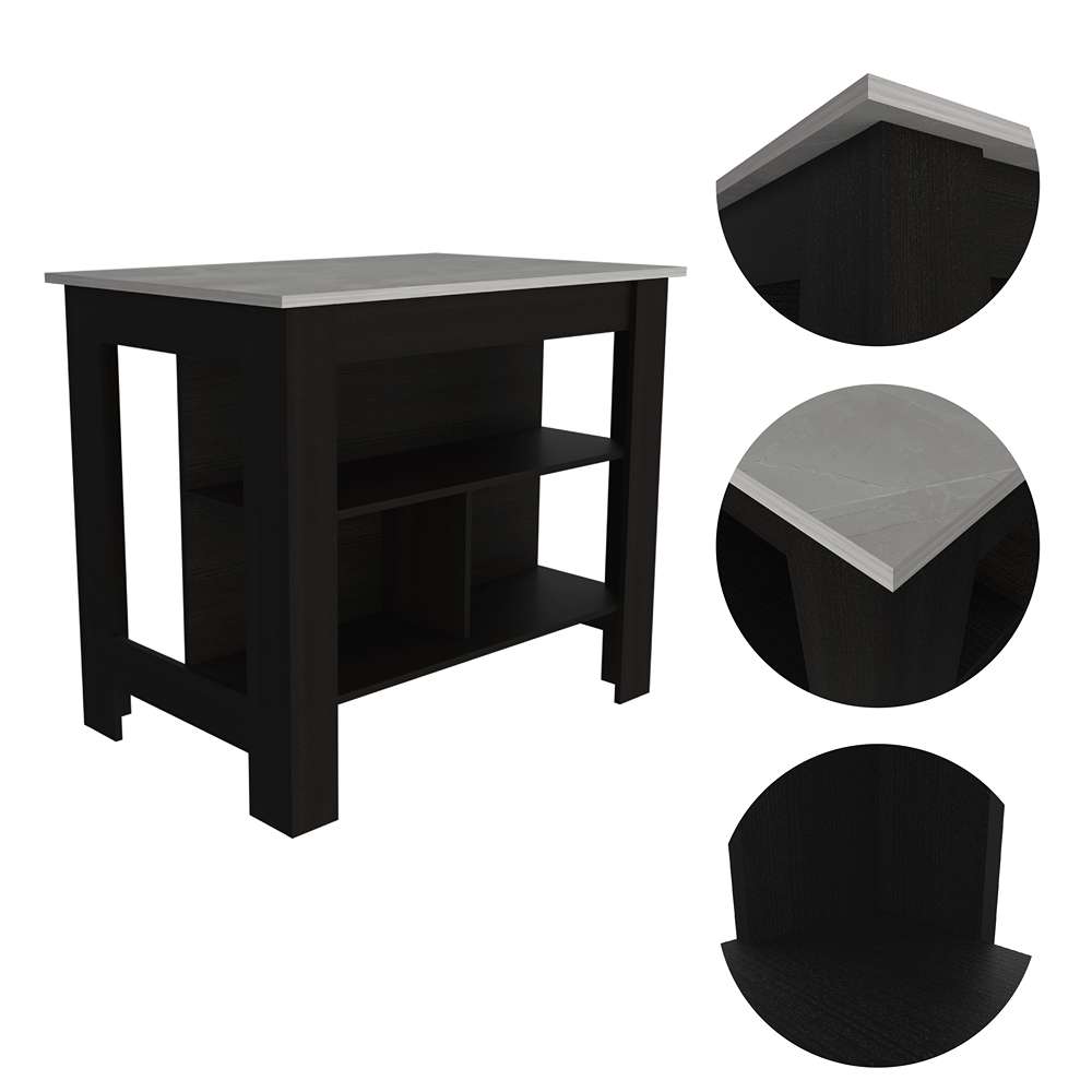 Mueble Cala Wengue 103x90cm con Dos Entrepaños y Tres Compartimientos - Muebles Organizadores | Bylmo