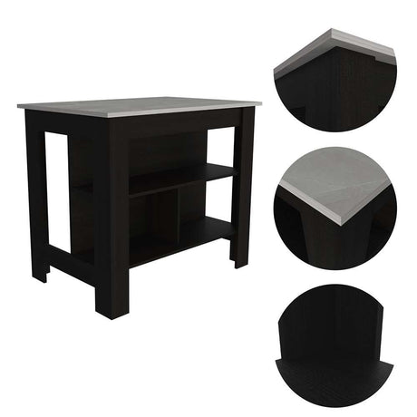 Mueble Cala Wengue 103x90cm con Dos Entrepaños y Tres Compartimientos - Muebles Organizadores | Bylmo