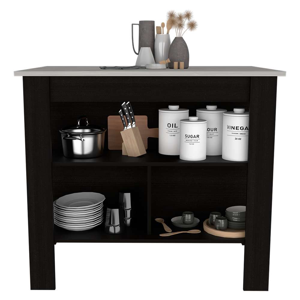 Mueble Cala Wengue 103x90cm con Dos Entrepaños y Tres Compartimientos - Muebles Organizadores | Bylmo