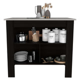 Mueble Cala Wengue 103x90cm con Dos Entrepaños y Tres Compartimientos - Muebles Organizadores | Bylmo