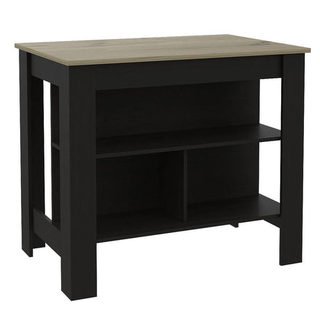 Mueble Auxiliar de Cocina Cala Wengue 103x90cm con Dos Entrepaños y Tres Compartimientos - Cocinas | Bylmo