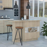 Barra de Cocina Gibraltar Rovere y Blanco 150 cm con Dos Puertas - Muebles Organizadores | Bylmo