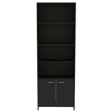 Biblioteca Lisa Wengue 63x180cm con Cuatro Compartimientos y con Un Cajón - Bibliotecas | Bylmo