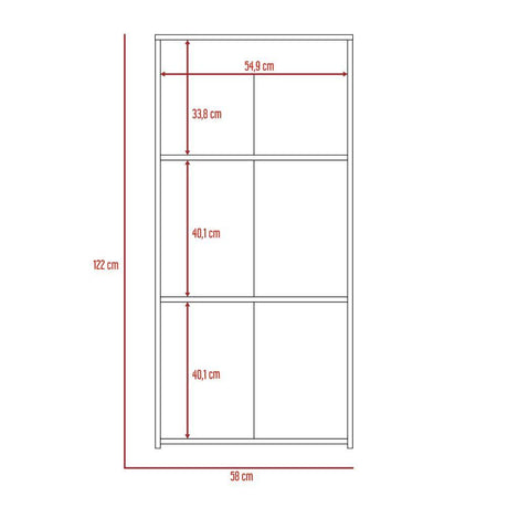Biblioteca Kalo Duna 56x143cm con Tres Compartimientos - Bibliotecas | Bylmo