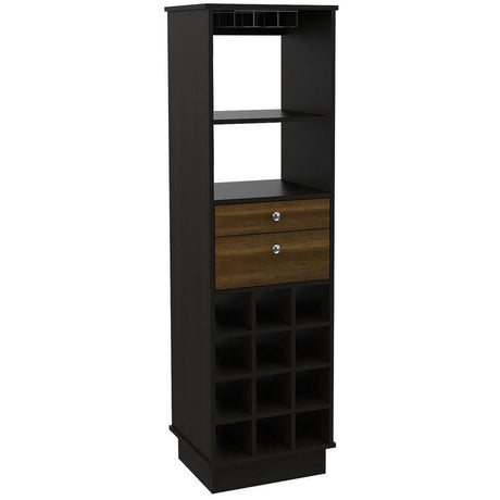 Bar Classic Wengue 46x160cm con Dos Cajones y con Doce Portabotellas - Bares | Bylmo
