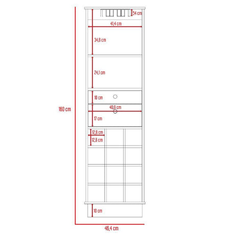 Bar Classic Wengue 46x160cm con Dos Cajones y con Doce Portabotellas - Bares | Bylmo