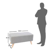 Banqueta Baúl Gris Memphis 95x46cm De 2 Puestos sin Apoya Brazos - Sofas | Bylmo