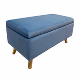 Banqueta Nugo Azul 80 cm con Baúl - Sofas y Poltronas | Bylmo