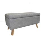 Banqueta Baúl Gris Falcon 80x40cm De 2 Puestos sin Apoya Brazos - Sofas y Poltronas | Bylmo
