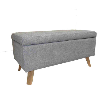 Banqueta Baúl Gris Falcon 80x40cm De 2 Puestos sin Apoya Brazos - Sofas y Poltronas | Bylmo