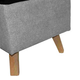 Banqueta Baúl Gris Falcon 80x40cm De 2 Puestos sin Apoya Brazos - Sofas y Poltronas | Bylmo