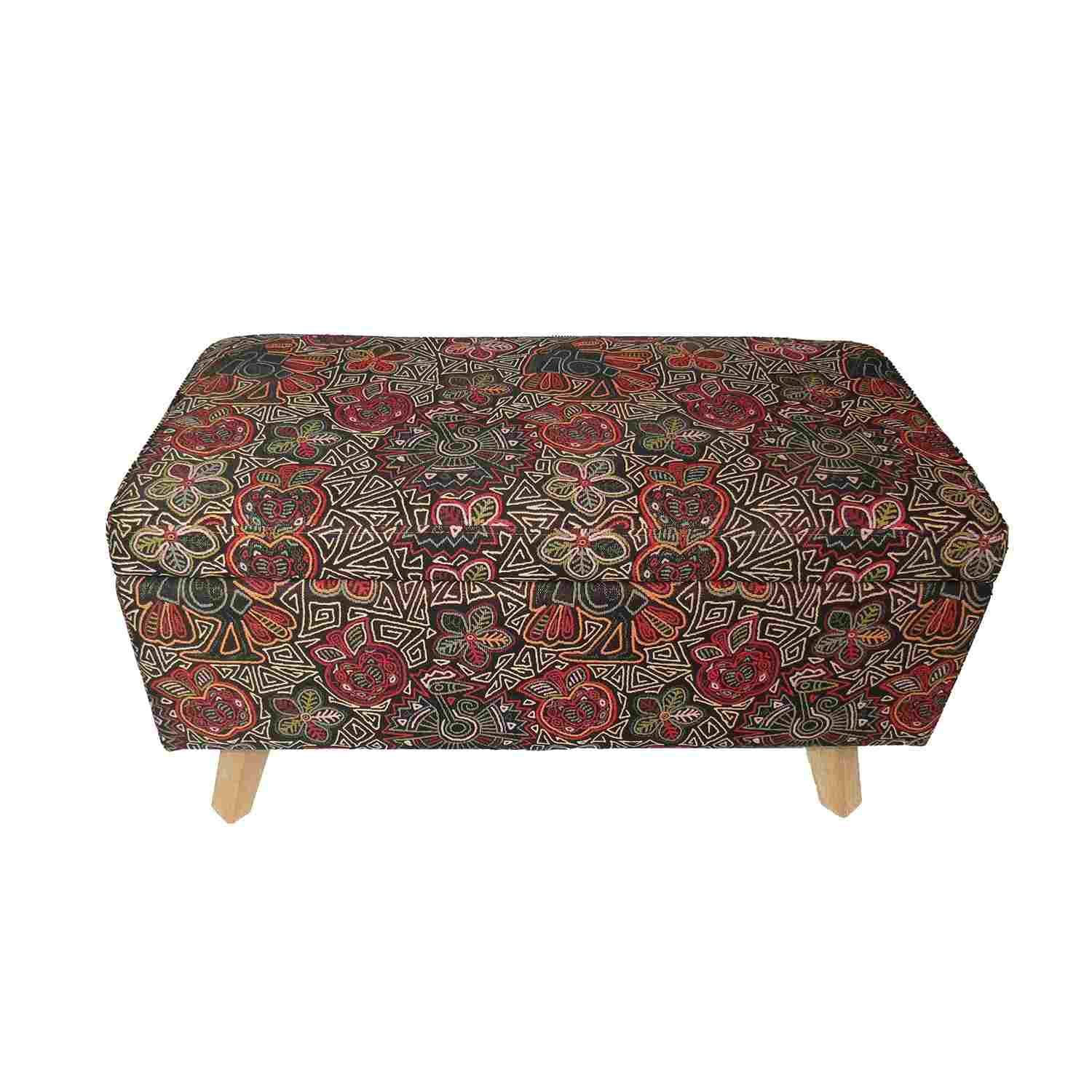 Banqueta Nugo Multicolor Rojo 80 cm con Baúl - Sofas y Poltronas | Bylmo