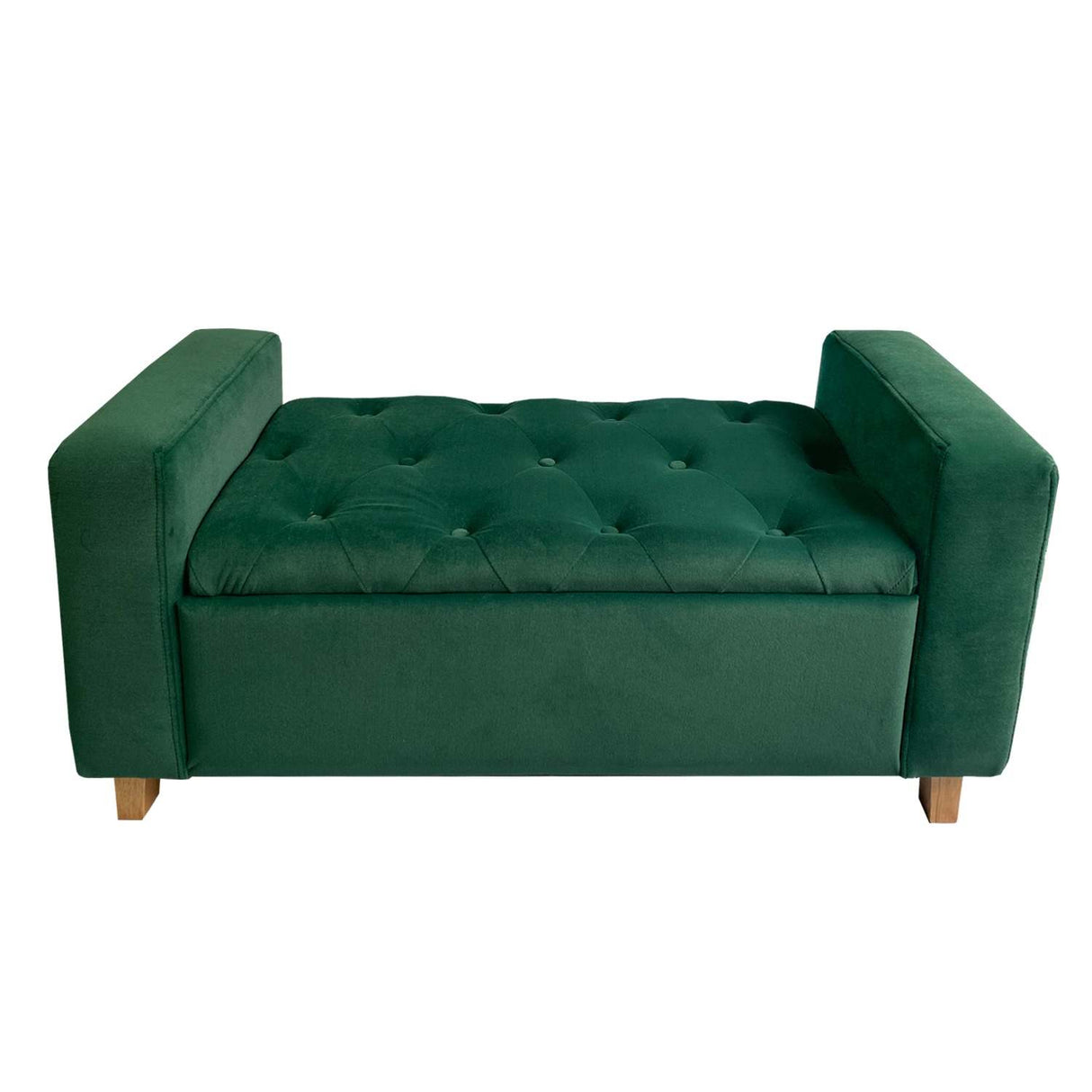 Banqueta Nugo Verde 102 cm con Baúl - Sofas y Poltronas | Bylmo