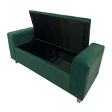 Banqueta Nugo Verde 102 cm con Baúl - Sofas y Poltronas | Bylmo
