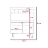 Bar Bajo Funes Taupe 78 cm con Almacenamiento y Puertas - Bares | Bylmo