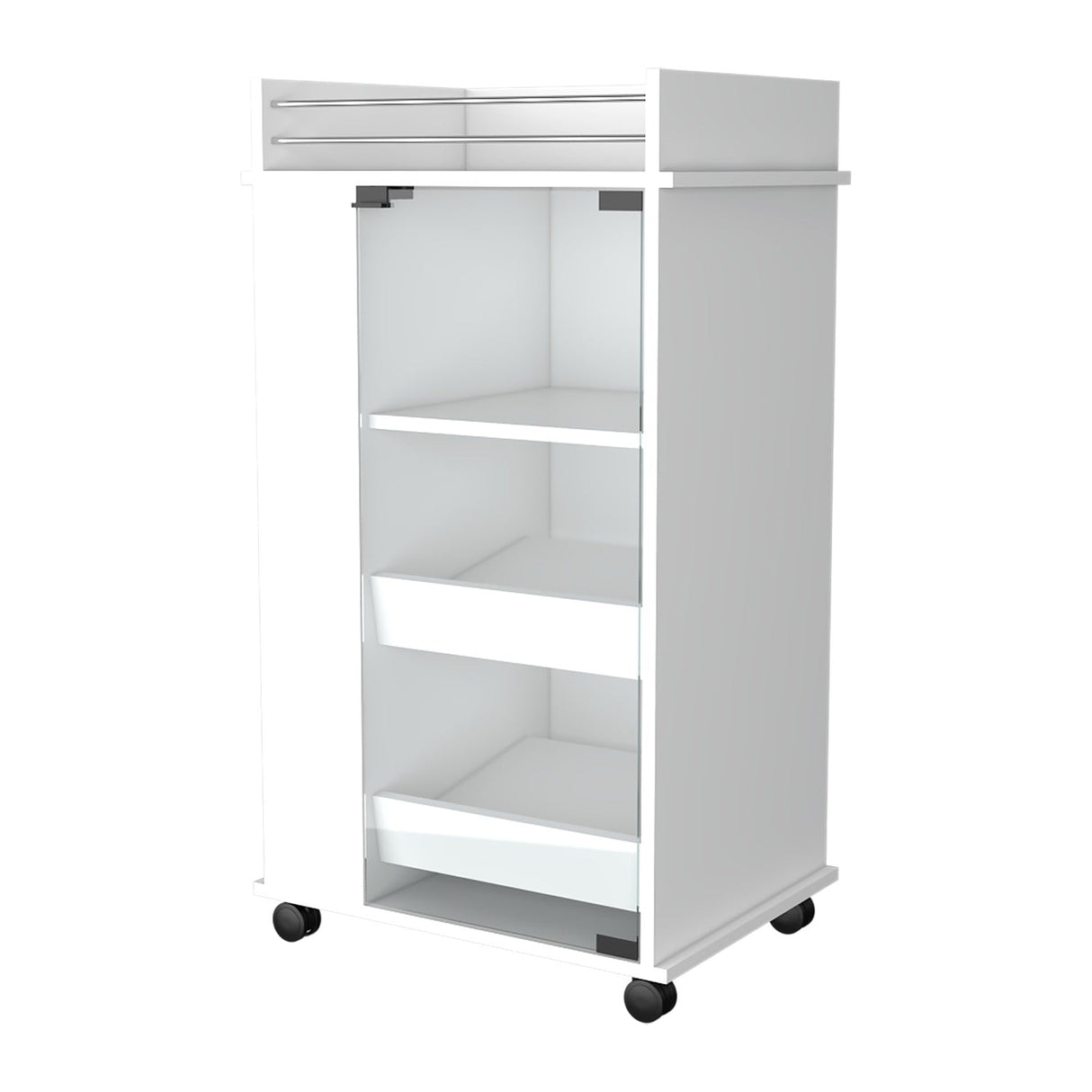Bar Baltimore Blanco 55x99cm sin Cajones y sin Portabotellas - Bares | Bylmo
