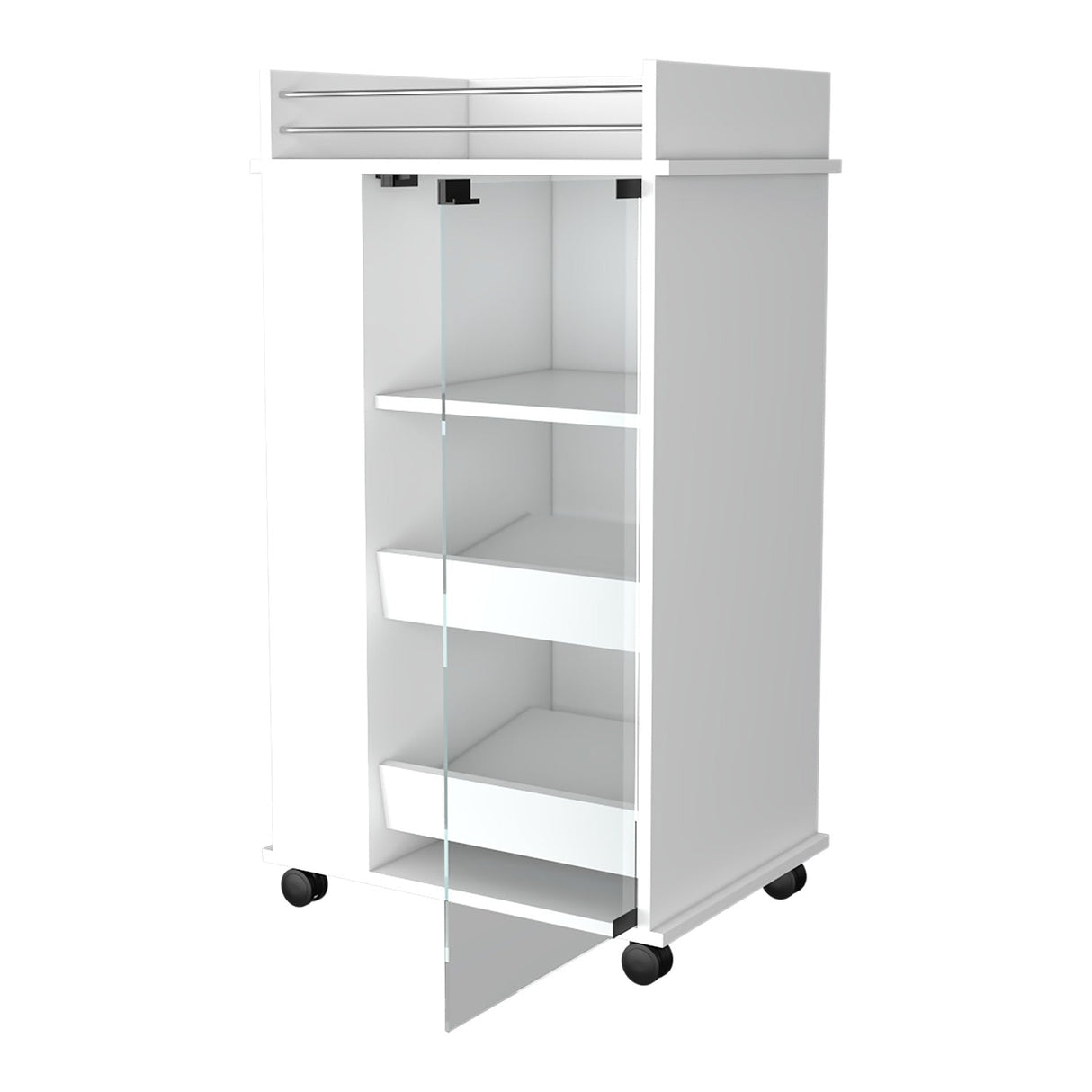 Bar Baltimore Blanco 55x99cm sin Cajones y sin Portabotellas - Bares | Bylmo