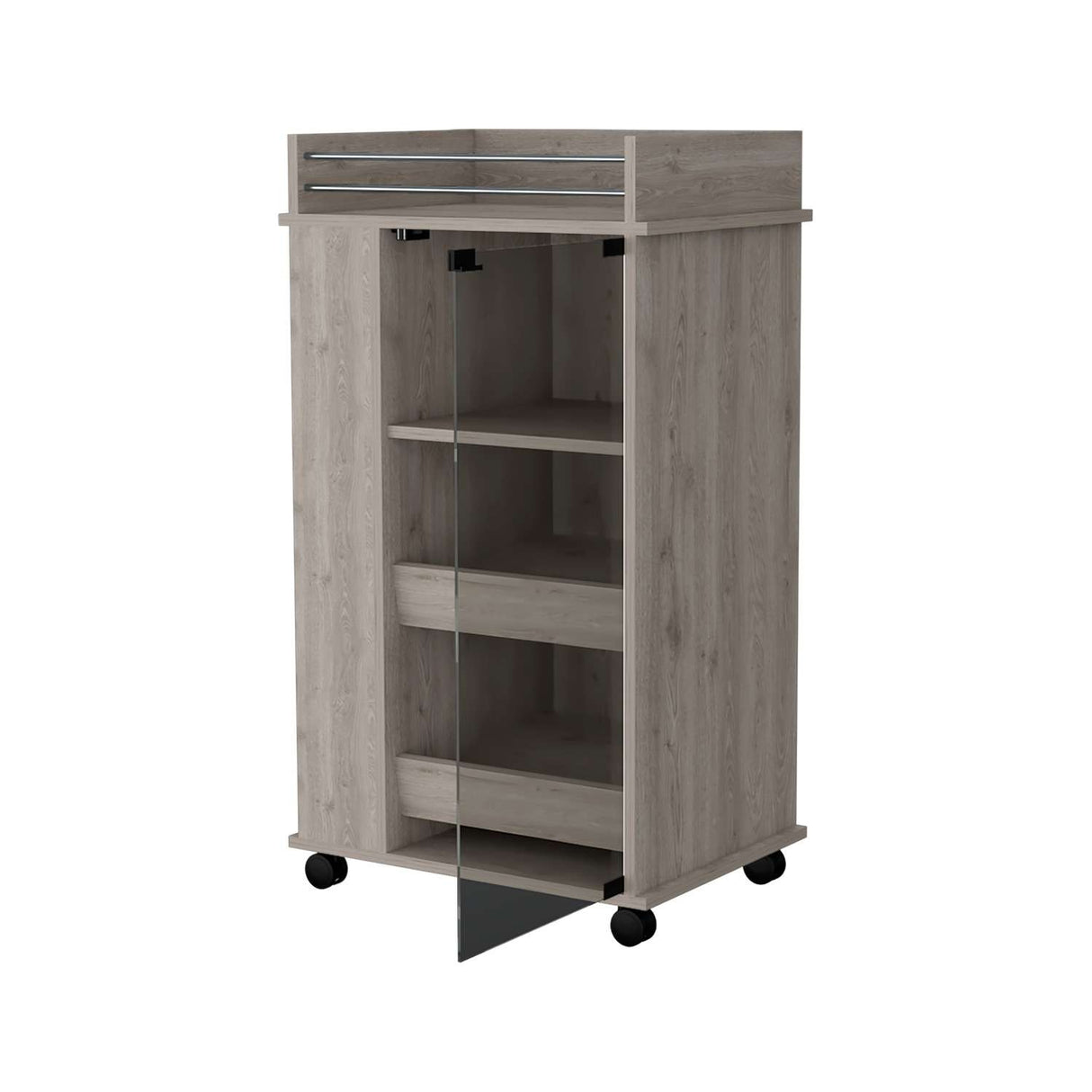 Bar Baltimore Ceniza 55x99cm sin Cajones y sin Portabotellas - Bares | Bylmo