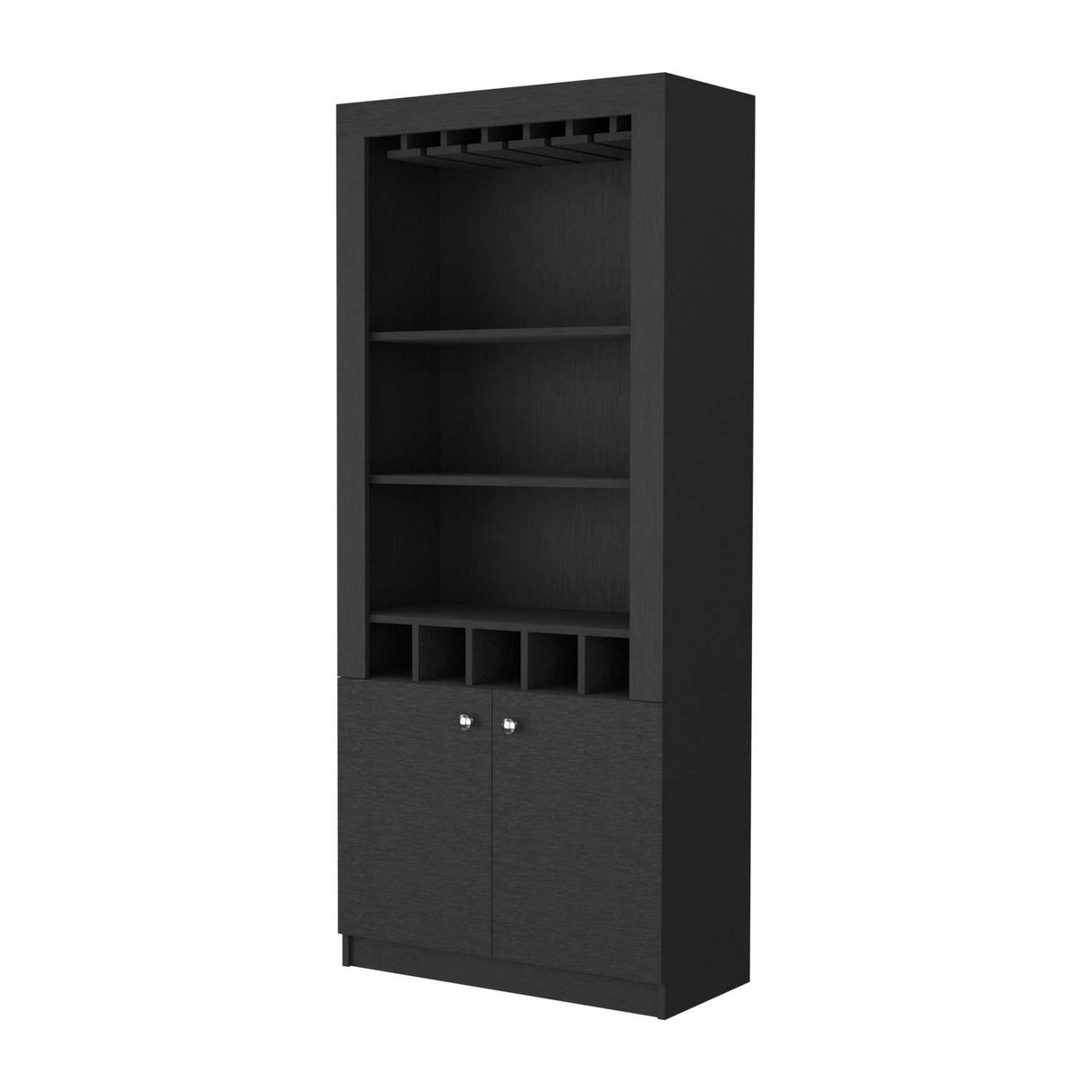 Bar Wengue 75x176cm con Un Cajón y con Cinco Portabotellas - Bares | Bylmo