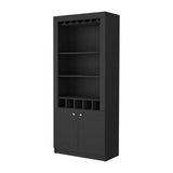Bar Wengue 75x176cm con Un Cajón y con Cinco Portabotellas - Bares | Bylmo