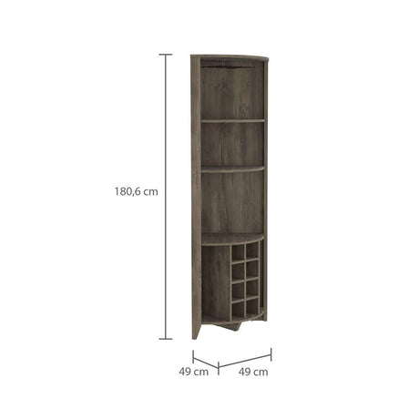 Bar Esquinero Esquinero Essential Bellota 49x180.6cm sin Cajones y con Diez Portabotellas - Bares | Bylmo